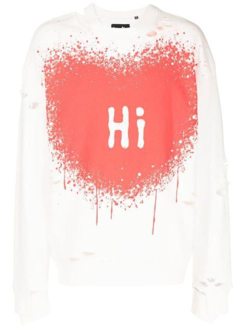 Hi Bye cut-out sweatshirt by HACULLA