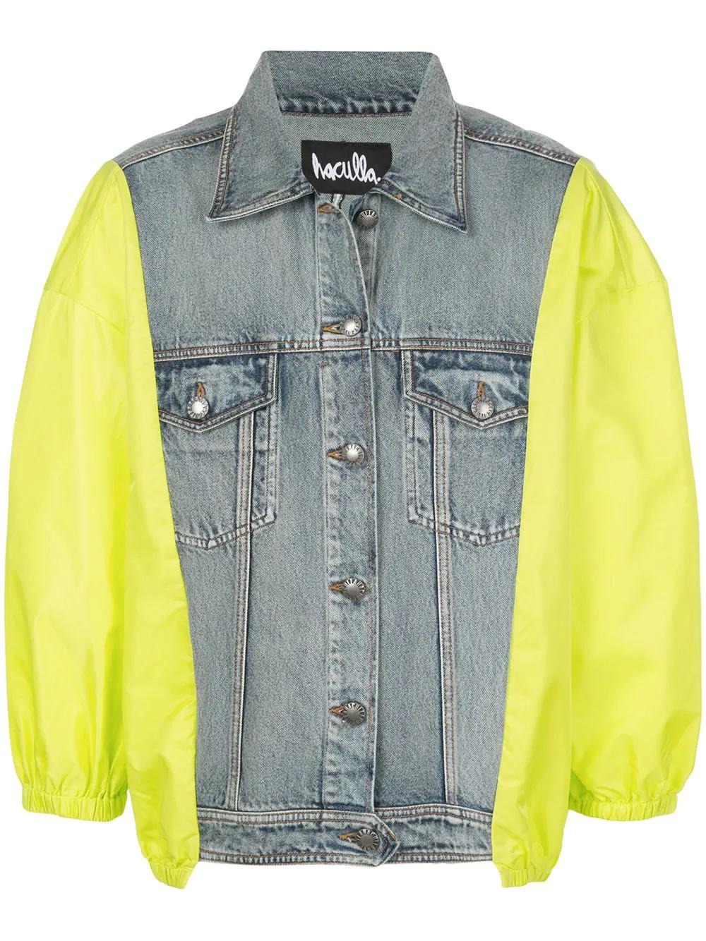 Hybrid denim contrast jacket by HACULLA