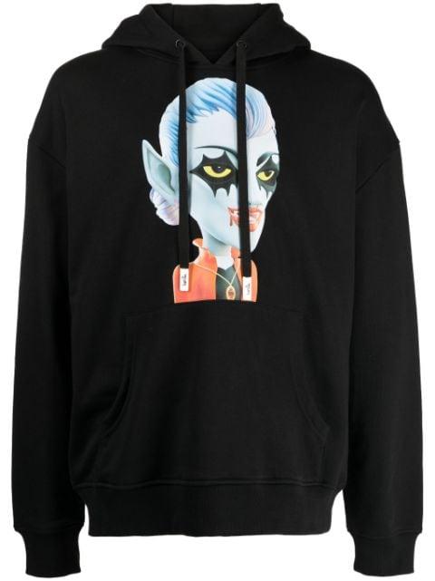 Matilda-print cotton hoodie by HACULLA