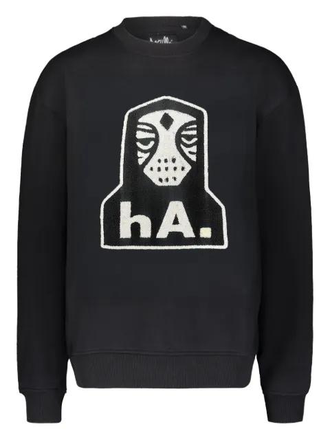NYC Hockey Mask appliqué sweatshirt by HACULLA