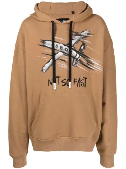 Not So Fast print hoodie by HACULLA