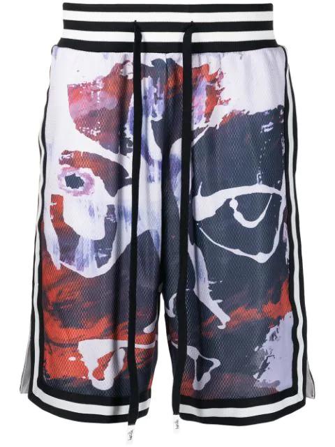 Painted Basketball track shorts by HACULLA