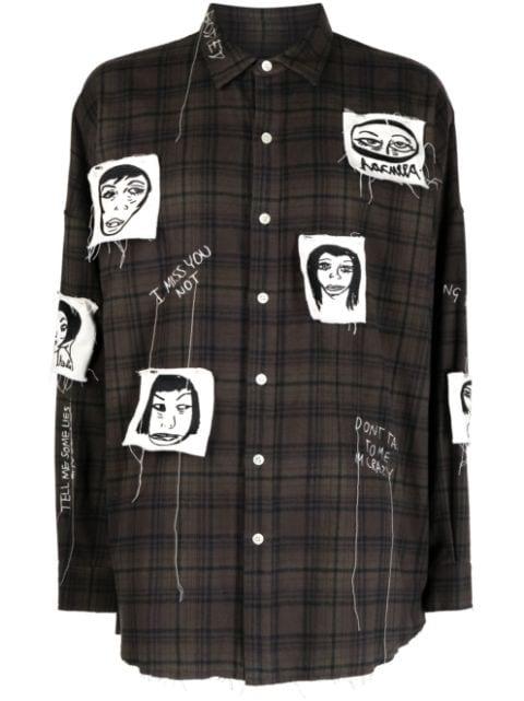 Sick Of It All plaid-pattern cotton shirt by HACULLA