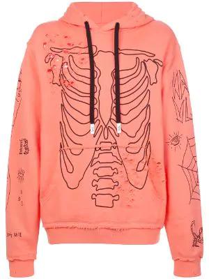 Sing distressed graphic hoody by HACULLA