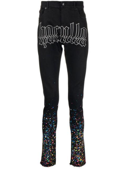 Smothered in Paint skinny-jeans by HACULLA