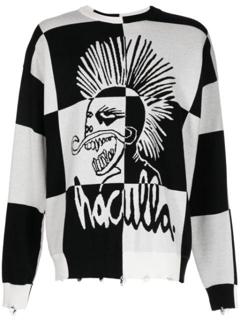 This Is Chess intarsia-knit jumper by HACULLA