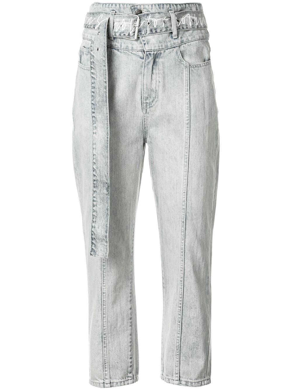cropped high waisted jeans by HACULLA