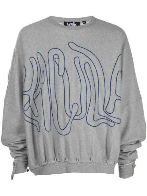 embroidered-logo sweatshirt by HACULLA