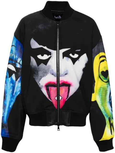 graphic-print bomber jacket by HACULLA