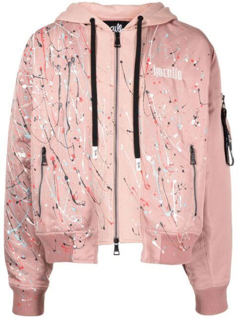 graphic-print hoodied bomber-jacket by HACULLA