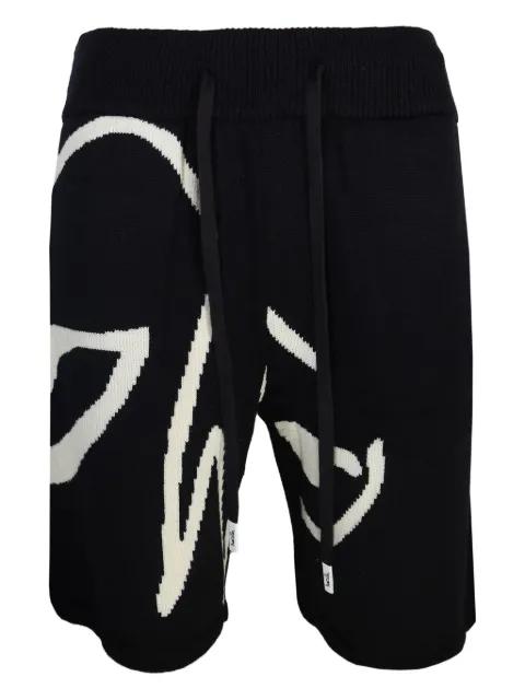 graphic-print wool shorts by HACULLA