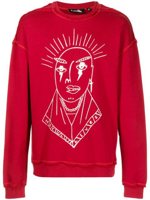 logo-print jumper by HACULLA