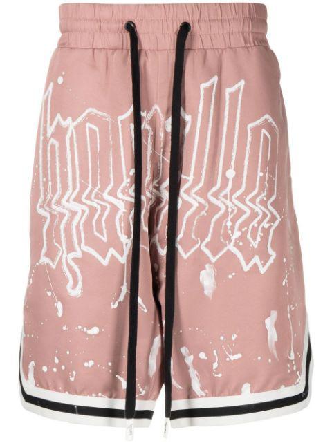 paint splatter basketball shorts by HACULLA