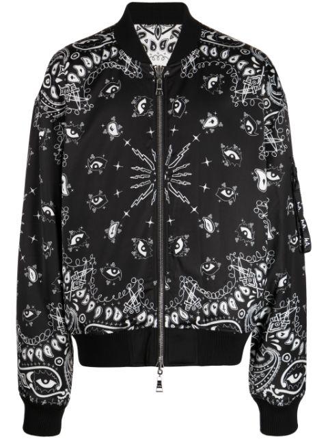 paisley-print reversible bomber jacket by HACULLA