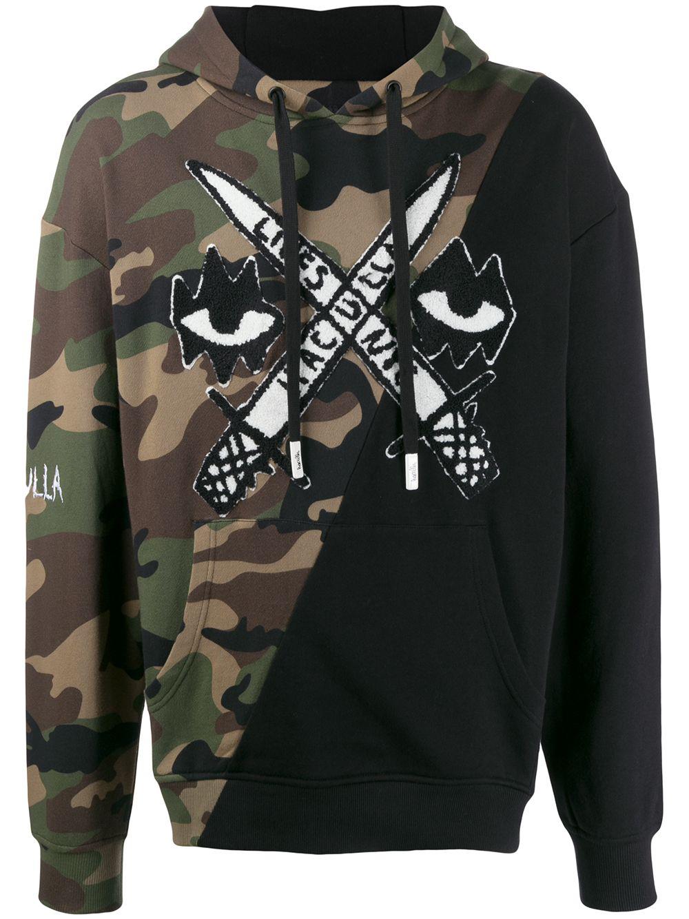 printed cotton hoodie by HACULLA