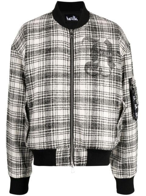 tweed zipped bomber jacket by HACULLA