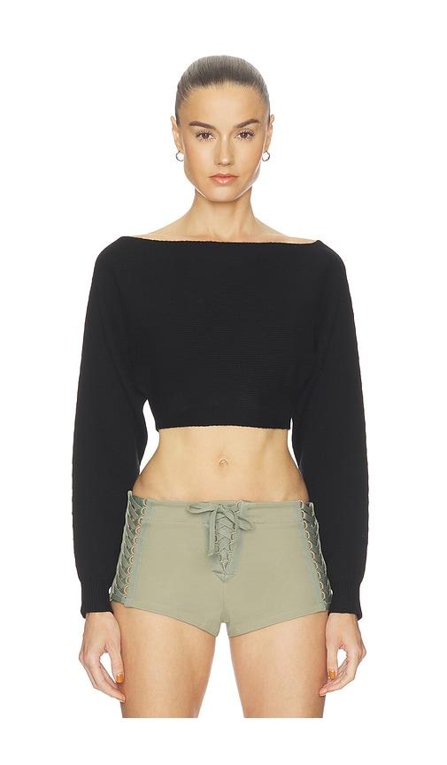 HAELO Crop Sweater in Black by HAELO