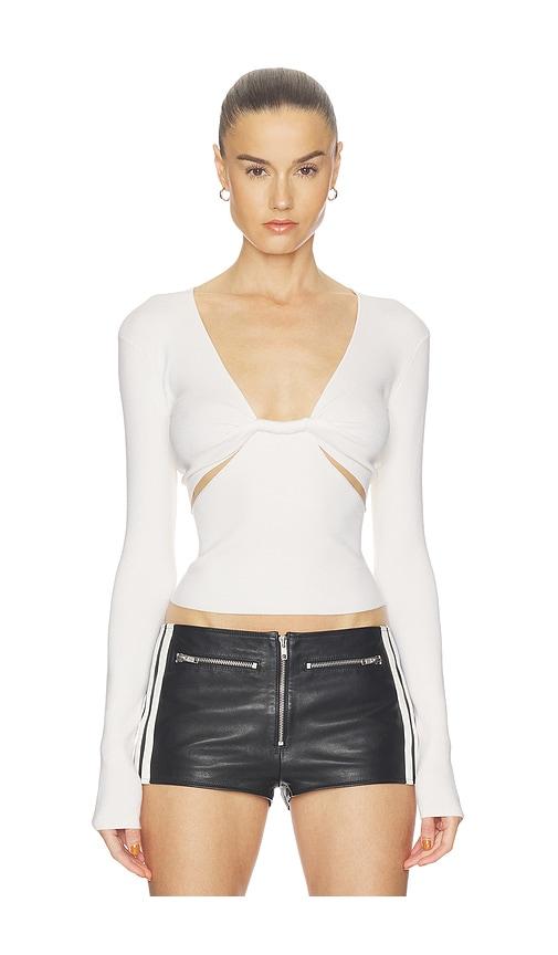 HAELO Twist Sweater in White by HAELO