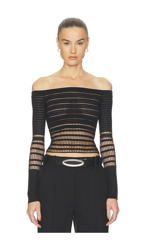 HAELO Veiled LS Top in Black by HAELO