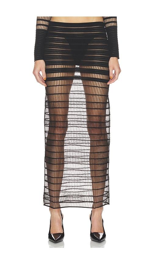 HAELO Veiled Maxi Skirt in Black by HAELO