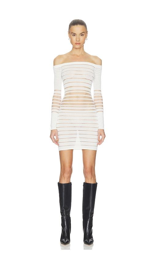 HAELO Veiled Mini Dress in White by HAELO