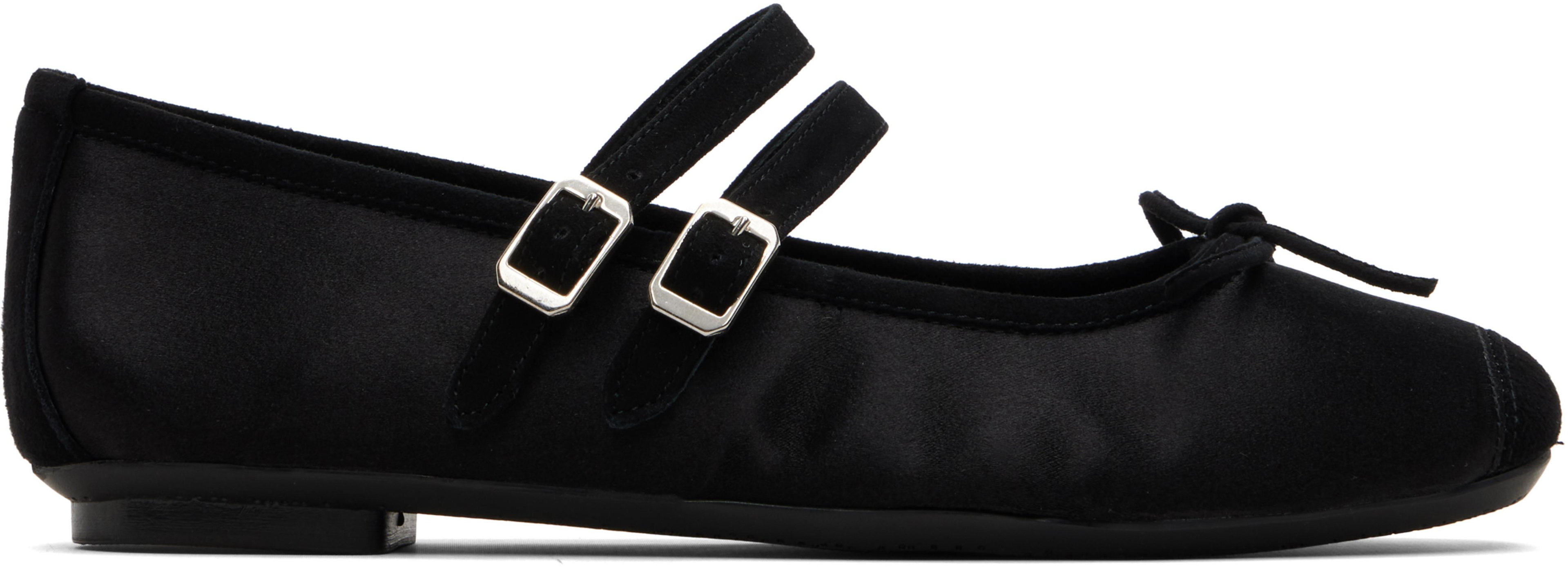 Black Reqins Edition Hemily Ballerina Flats by HAI