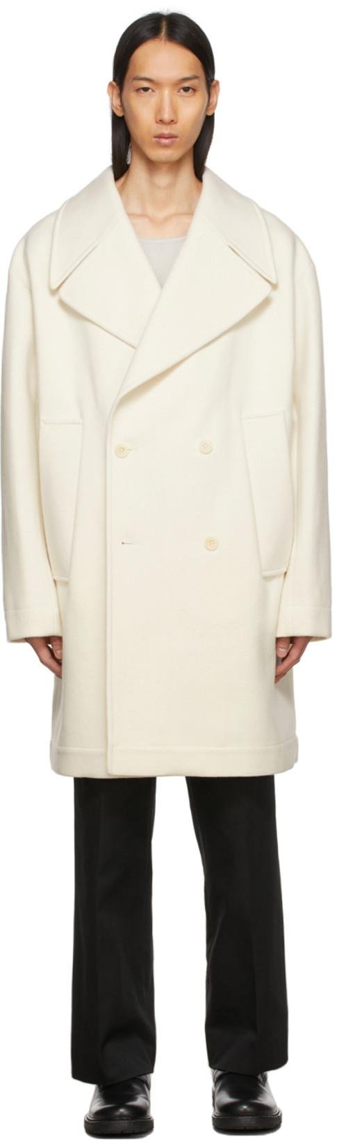 Off-White Wool Coat by HAIDER ACKERMANN