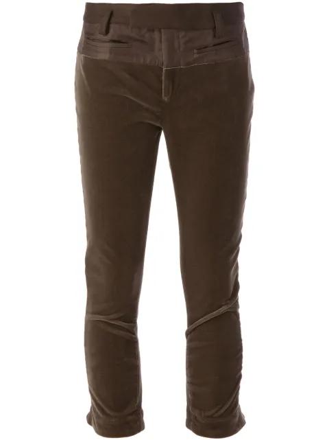 velour effect cropped trousers by HAIDER ACKERMANN