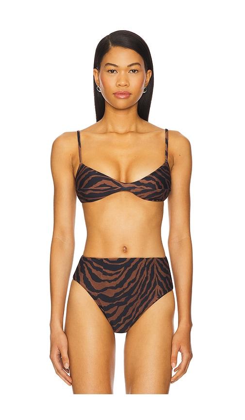 HAIGHT. Monica Bikini Top in Brown by HAIGHT.