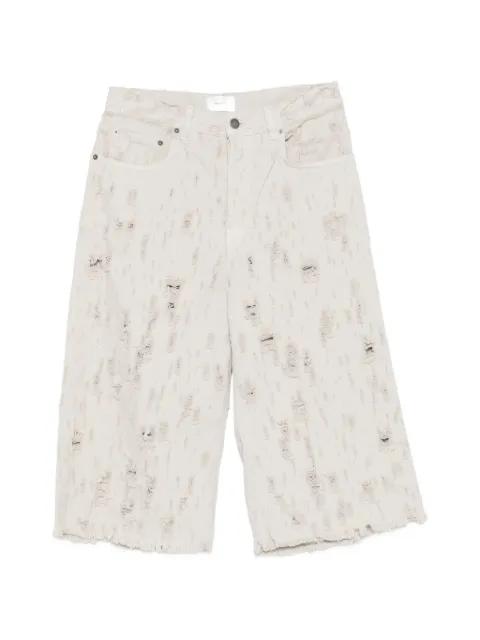 Beck Bull Destroy distressed shorts by HAIKURE