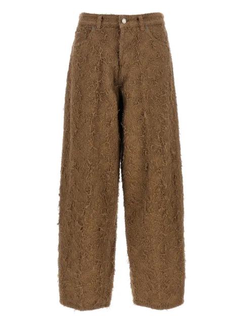 Becky fur-effect cotton jeans by HAIKURE