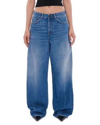 Bethany Mid Rise Wide Leg Jeans in Real Blue by HAIKURE