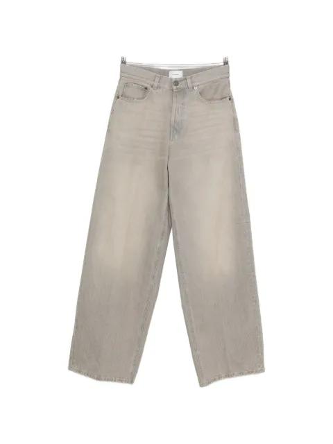 Bethany faded-effect wide-leg jeans by HAIKURE