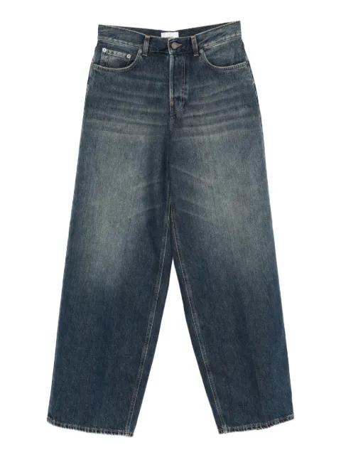 Bethany front-button wide-leg jeans by HAIKURE