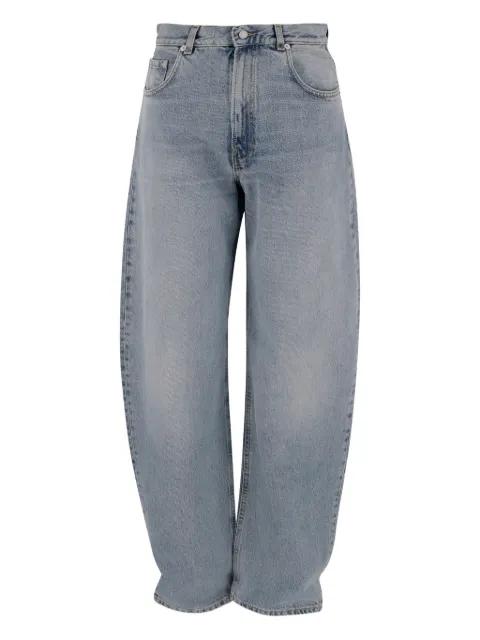 Bibi logo-patch jeans by HAIKURE