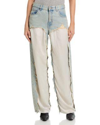 Bonnie Mid Rise Loose Fit Straight Jeans in Dusty Blue by HAIKURE