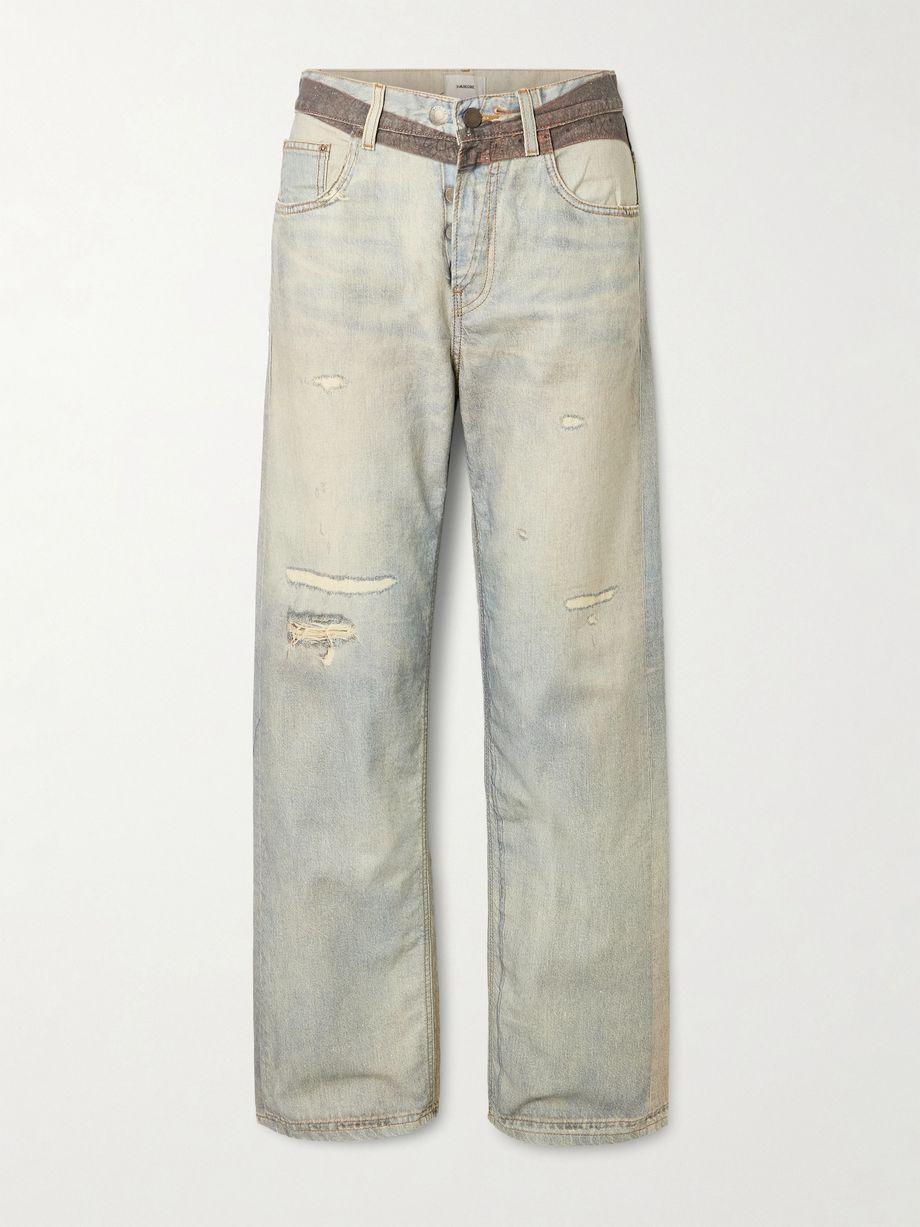 Bonnie distressed mid-rise jeans by HAIKURE