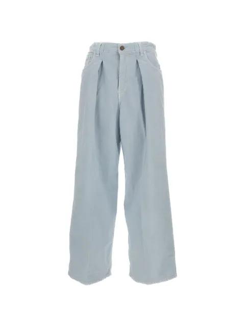 Candy pleated wide-leg jeans by HAIKURE
