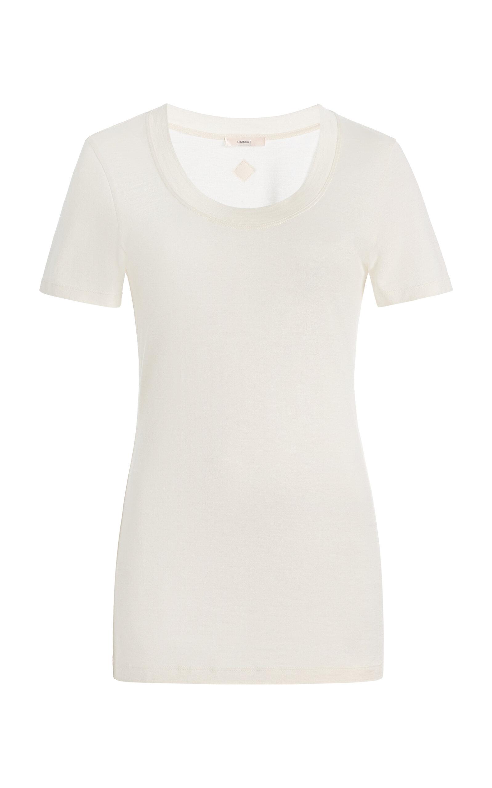 HAIKURE Lia Silk-Cotton T-Shirt - Moda Operandi by HAIKURE