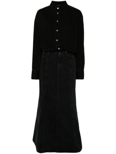 Jos denim maxi dress by HAIKURE