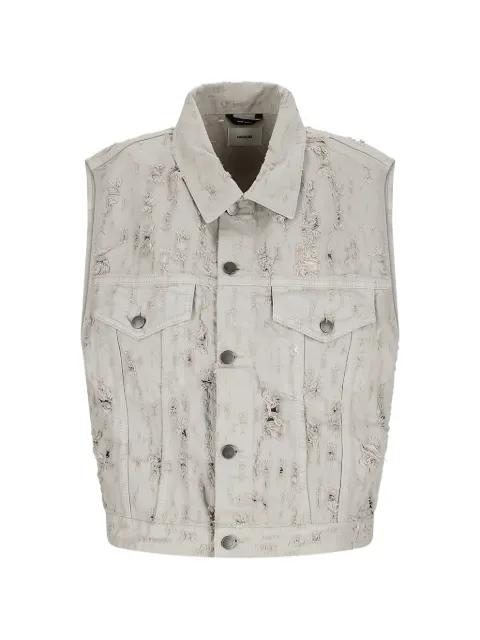 Ryder Bull Destroy denim gilet by HAIKURE