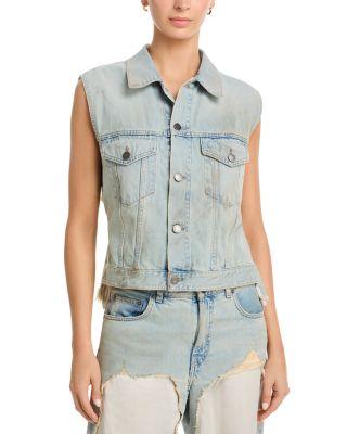 Ryder Denim Vest in Dusty Blue by HAIKURE
