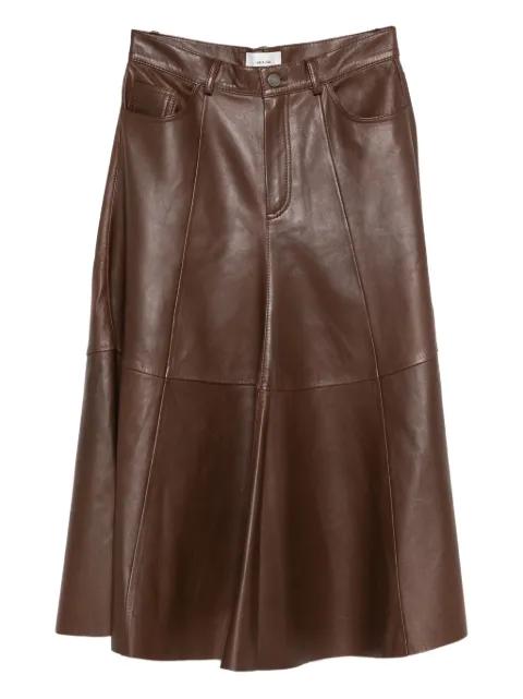 Serenity leather midi skirt by HAIKURE