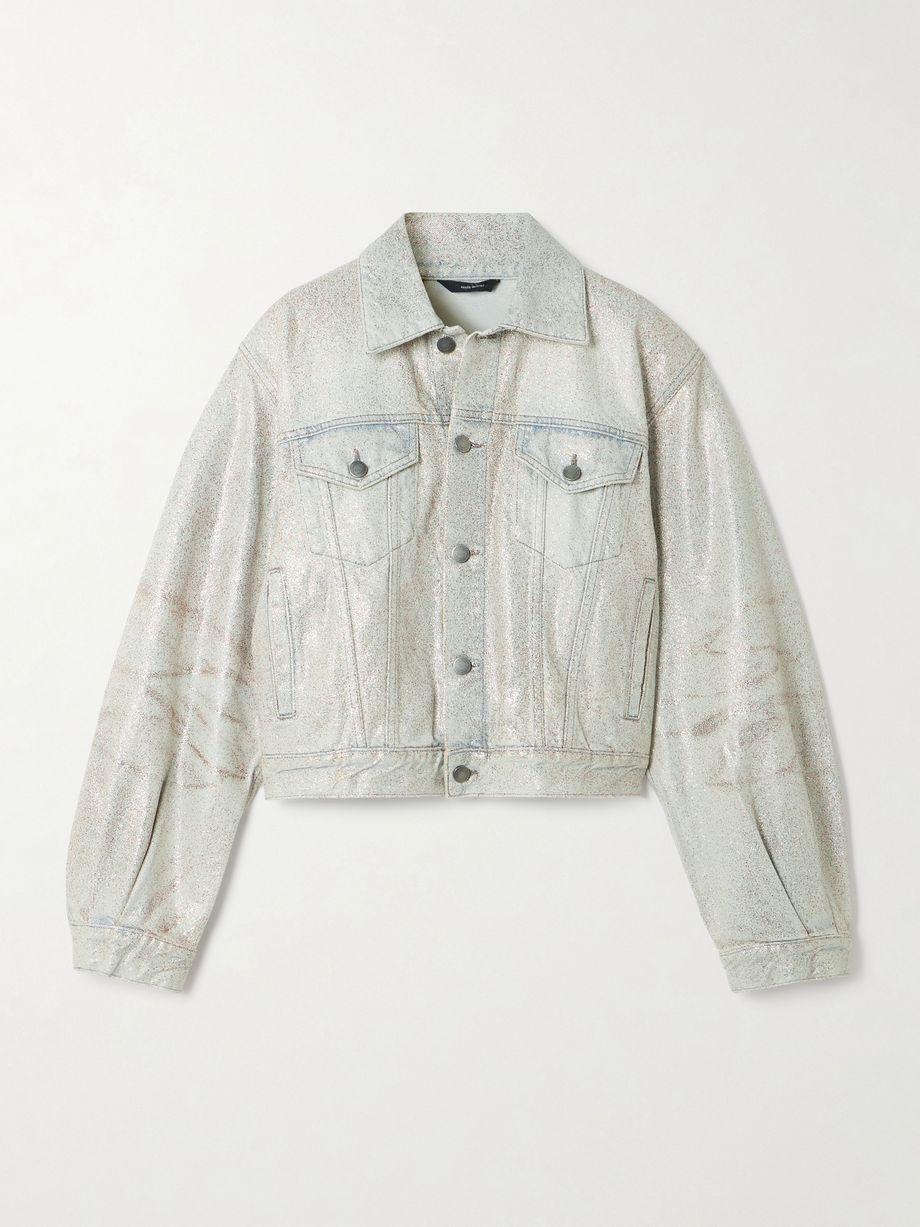 Simon Glam glittered denim jacket by HAIKURE