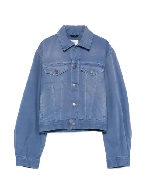 button denim jacket by HAIKURE