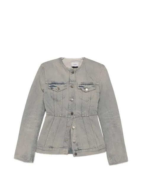 button-up denim jacket by HAIKURE