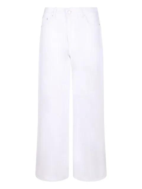 buttoned wide-leg jeans by HAIKURE