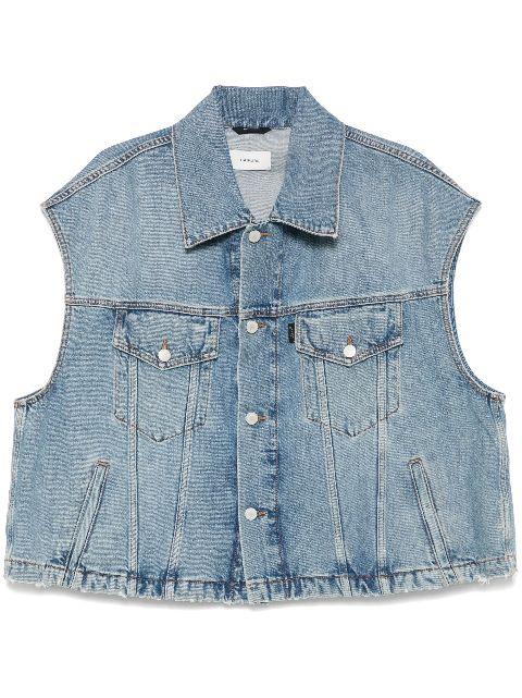 denim gilet by HAIKURE