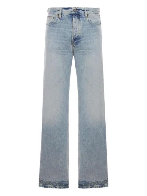 distressed-hem five-pocket jeans by HAIKURE