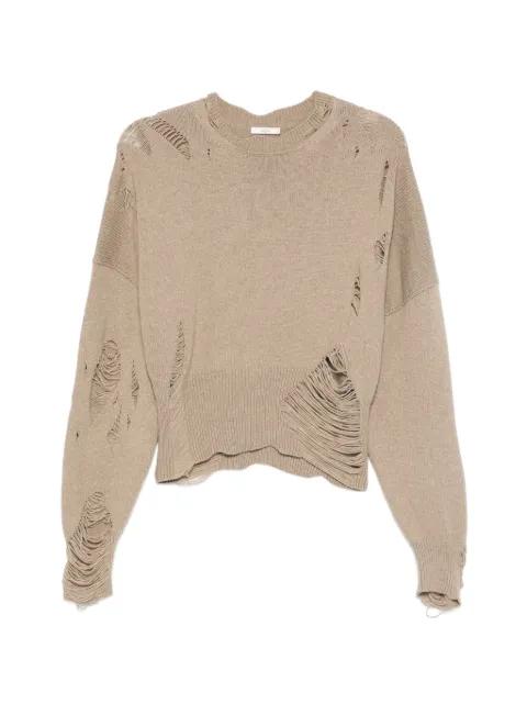 distressed sweater by HAIKURE